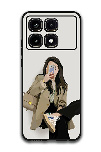 Theodor جراب واقٍ مضاد للخدش والصدمات لهاتف Xiaomi Redmi K70 Ultra فتاة تلتقط...