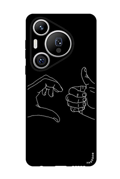 Theodor جراب واقٍ مضاد للخدش والصدمات لهاتف هواوي بيورا 70، أحب الإبهام لأعلى