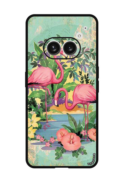 Theodor جراب واقٍ مضاد للخدش والصدمات لهاتف Nothing Phone (2a) طيور النحام ال...