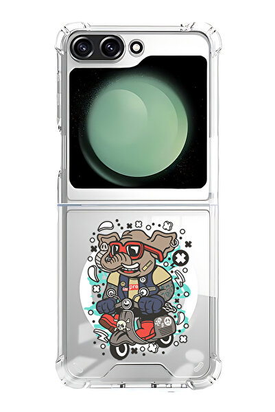 Theodor غلاف لهاتف Samsung Galaxy Z Flip 6 متوافق مع MagSafe، جراب مقاوم للصد...