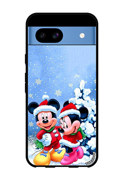 Theodor جراب واقٍ مضاد للخدش والصدمات لهاتف Google Pixel 8a ميكي وميني ماوس