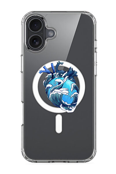 Theodor جراب ماج سيف متوافق مع آيفون 16، غطاء ممتص للصدمات مقاوم للصدمات - قلب