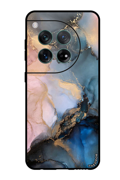 Theodor جراب واقٍ مضاد للخدش والصدمات لهاتف OnePlus 12 بلون رخامي ملون (2)