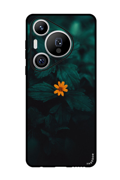 Theodor جراب حماية لهاتف هواوي بيورا 70 برو بلس flower_yellow_macro