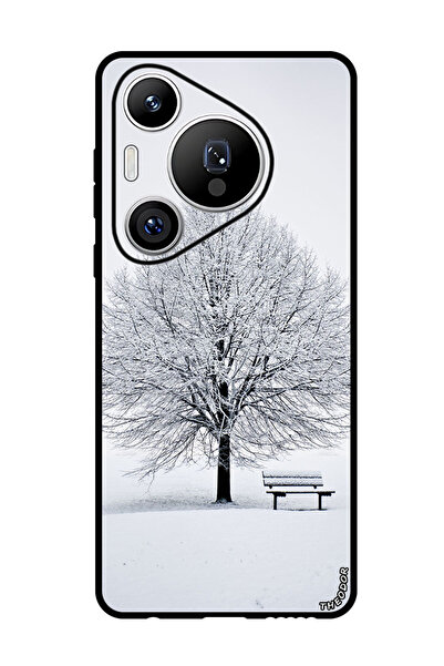 Theodor جراب واقٍ مضاد للخدش والصدمات لهاتف هواوي بورا 70 bench_snow_winter