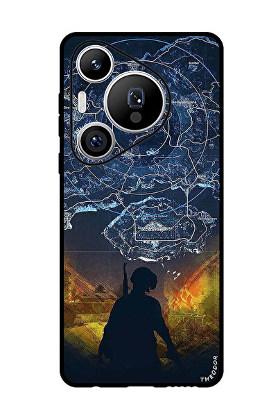 Theodor جراب واقٍ مضاد للخدش والصدمات لهاتف Huawei Pura 70 Pro خريطة ببجي