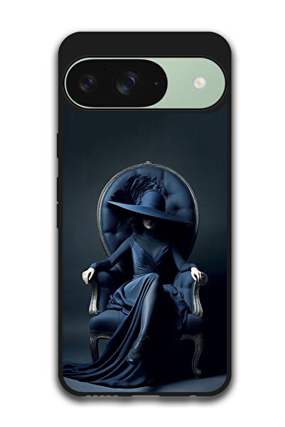 Theodor جراب واقٍ مضاد للخدش والصدمات لهاتف Google Pixel 9 بتصميم فتاة قبعة ج...