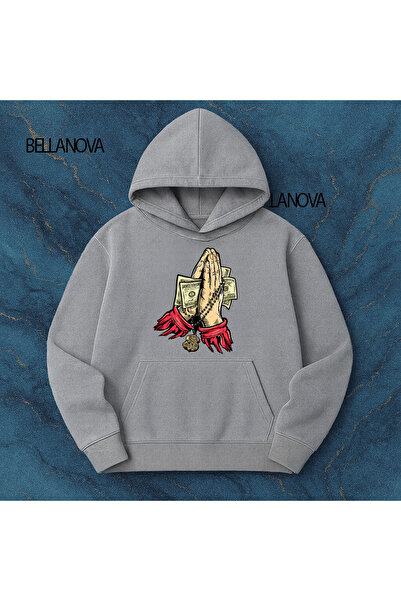 bellanova Κορυφαίας ποιότητας Unisex Φούτερ με κουκούλα και 3 κλωστές