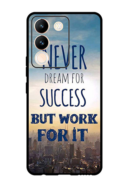 Theodor جراب واقٍ مضاد للخدش والصدمات لهاتف Vivo V29e لا يحلم أبدًا بالنجاح