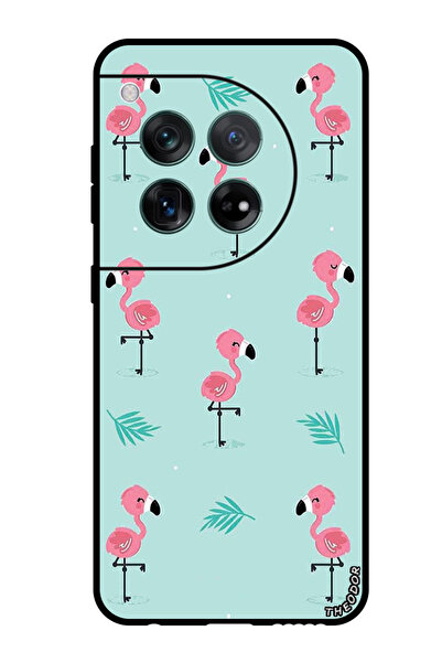 Theodor جراب واقٍ مضاد للخدش والصدمات لهاتف OnePlus 12 بنمط فلامنغو