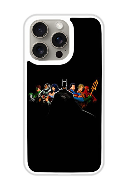 Theodor غطاء حماية لهاتف أبل آيفون 15 برو سوبر هيروز (مصد أبيض)