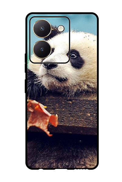Theodor جراب واقٍ مضاد للخدش والصدمات لهاتف Vivo Y77t بتصميم باندا حقيقي