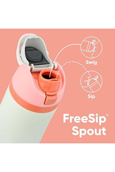 owala Stainless Steel Insulated Water Bottle with FreeSip Straw, 24 oz, BPA-Free, Very Dark