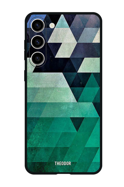 Theodor جراب واقٍ مضاد للخدش والصدمات لهاتف Samsung Galaxy S23 FE، مثلث اللون البحري