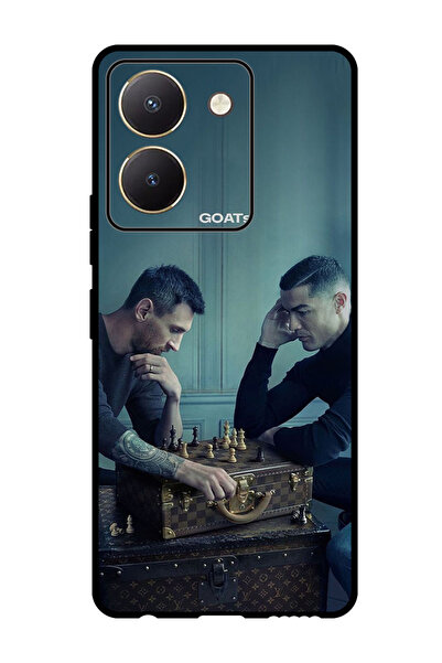 Theodor جراب واقٍ مضاد للخدش والصدمات لهاتف Vivo Y77t بتصميم شطرنج ميسي ورونالدو
