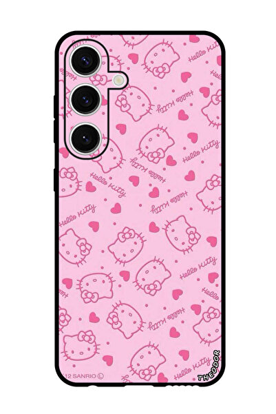 Theodor جراب واقٍ مضاد للخدش والصدمات لهاتف Samsung Galaxy S24 Hello Kitty