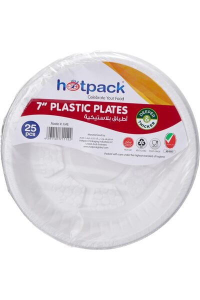 Hotpack Hotpack Disposable Plate 25 Pieces White