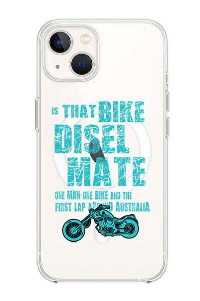 Theodor غلاف لهاتف iPhone 14 مقاس 6.1 بوصة، متوافق مع MagSafe، جراب مقاوم للصدمات وممتص للصدمات Bike diesel mate