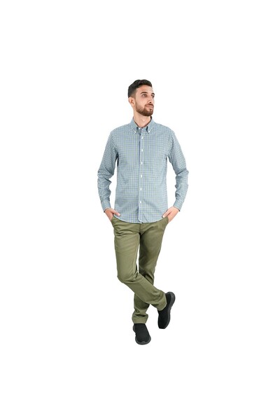 Giordano Men's Wrinkle-Free Long Sleeve Cotton Oxford Shirt