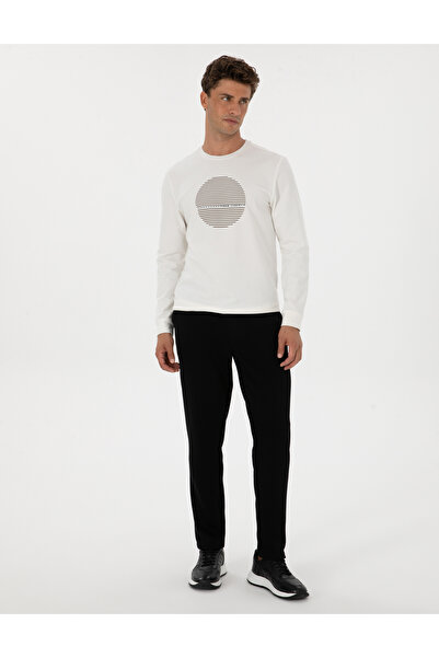 Pierre Cardin Siyah Slim Fit 3 İplik Düz Paça Eşofman Altı 50317670-VR046