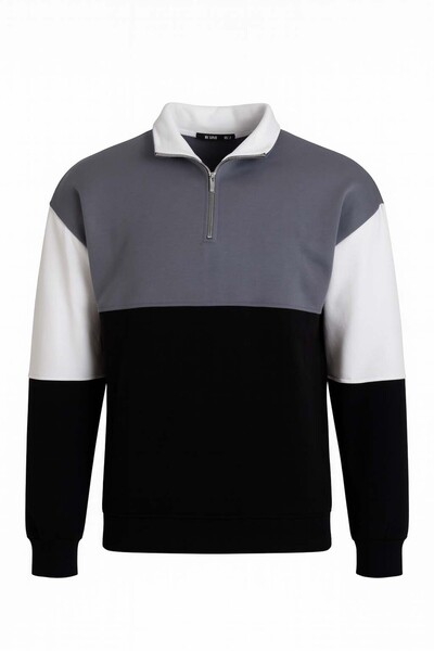 trender Black - White - Gray Men's Sweatshirt 5719