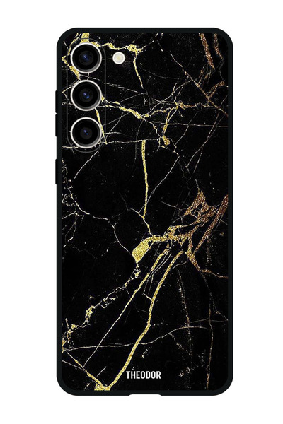 Theodor جراب واقٍ مضاد للخدش والصدمات لهاتف Samsung Galaxy S23 FE بملمس رخامي