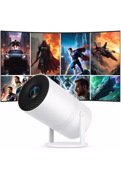 HRM HY300 Portable Mini Projector – 1080p, WiFi, Android Support, 130” Screen, Home & Outdoor Theater