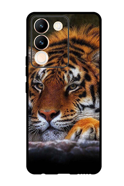 Theodor جراب واقٍ مضاد للخدش والصدمات لهاتف Vivo V29e Tiger