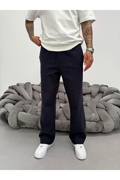 KağanKY Lacivert Ланцюгові баггі штани