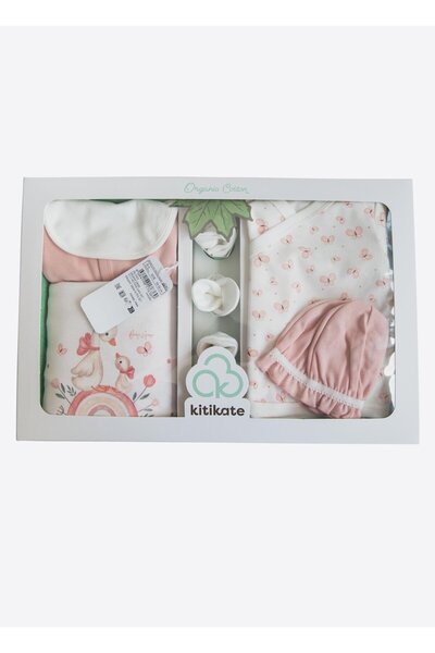 kitikate Organik Swan 10'lu Hastane Çıkış Seti Pembe
