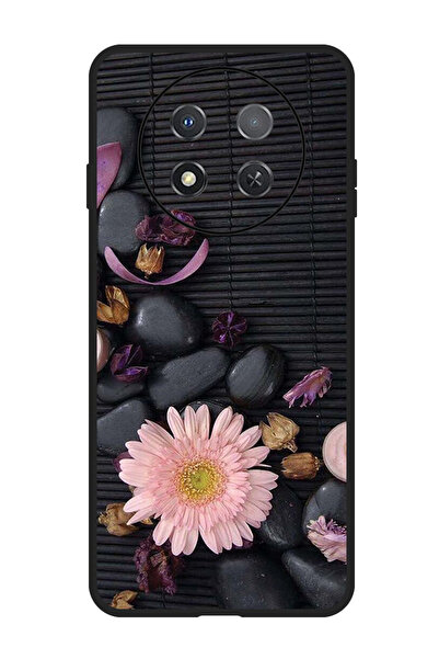 Theodor جراب واقٍ مضاد للخدش والصدمات لهاتف هواوي إنجوي 60X، زهور وأحجار