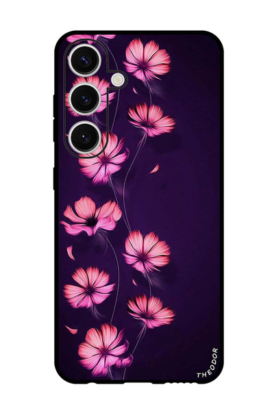 Theodor حافظة واقية مضادة للخدش والصدمات لهاتف سامسونج جالاكسي S24 بلس، زهرة ...