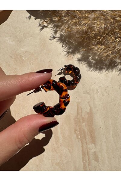 AJE JEWELRY ÖZEL SERİ BURGU LEOPAR KÜPE