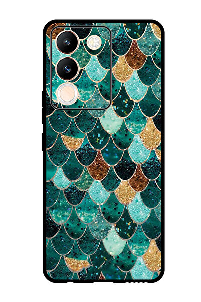 Theodor جراب واقٍ مضاد للخدش والصدمات لهاتف Vivo Y200 بنمط خياشيم السمك