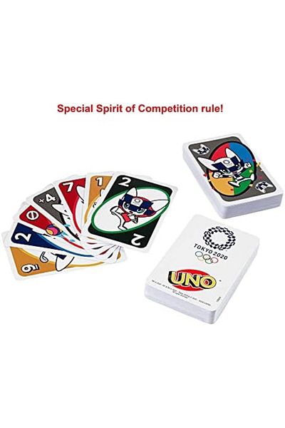 Mattel Games UNO Olympic Tokyo 2020 Card Game, with 112 Cards and Instructions for Players 7 Years and Older