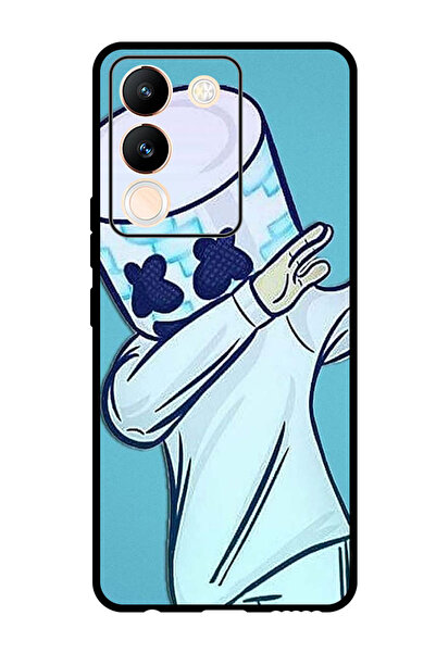 Theodor جراب واقٍ مضاد للخدش والصدمات لهاتف Vivo Y200 Marshmello