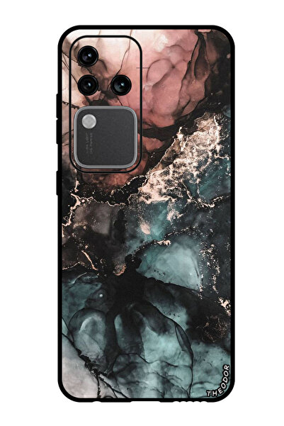 Theodor جراب واقٍ مضاد للخدش والصدمات لهاتف Vivo S18 Pro بلون رخامي ملون