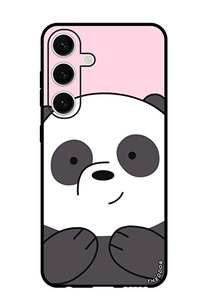 Theodor جراب واقٍ مضاد للخدش والصدمات لهاتف Samsung Galaxy S24 Plus باندا مبتسم