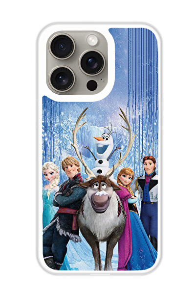 Theodor غطاء حماية لهاتف أبل آيفون 15 برو، آنا إلسا آيس (مصد أبيض)