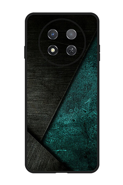 Theodor جراب واقٍ مضاد للخدش والصدمات لهاتف هواوي إنجوي 60X بنمط أسود وأخضر داكن