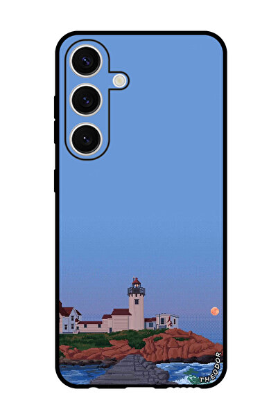 Theodor غطاء حماية مضاد للخدش والصدمات لهاتف سامسونج جالاكسي S24 بلس لايت هاوس