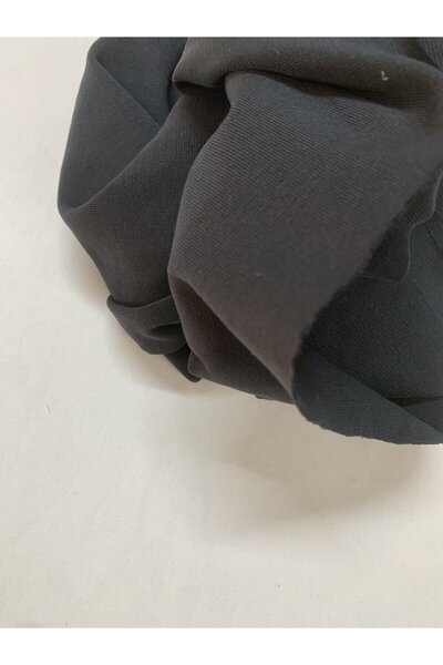Yiğit Kumaş Black Thin Rib Fabric, Piece 50X150 cm