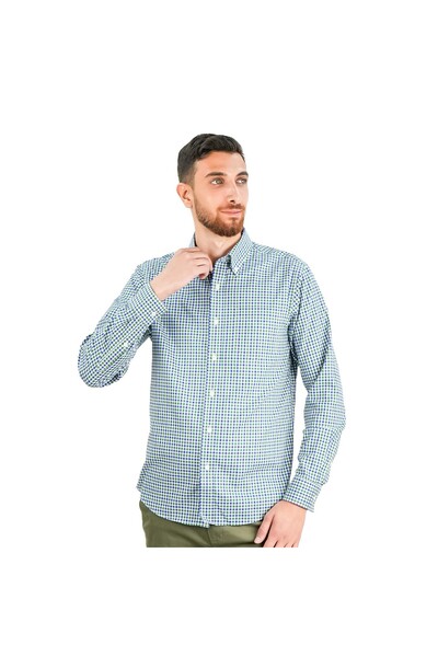Giordano Men's Wrinkle-Free Long Sleeve Cotton Oxford Shirt