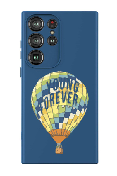 Theodor غطاء حماية سائل من السيليكون المقاوم للصدمات لهاتف سامسونج جالاكسي S24 ألترا (أزرق) - يونغ للأبد