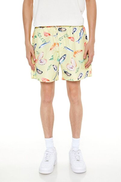 Forever 21 Balık Desenli Deniz Şortu