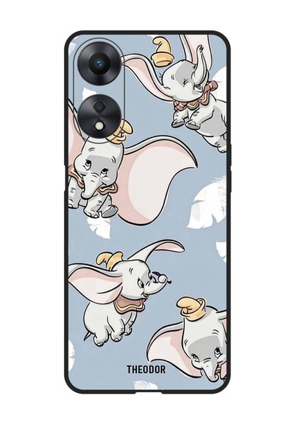Theodor جراب واقٍ مضاد للخدش والصدمات لهاتف Oppo A1 5G بتصميم فيل صغير طائر