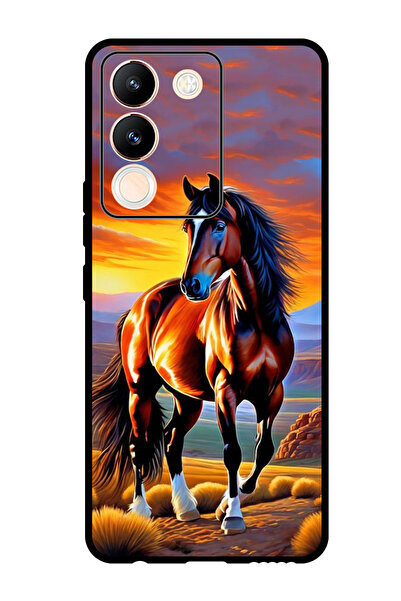 Theodor جراب واقٍ مضاد للخدش والصدمات لهاتف Vivo Y200 بتصميم حصان