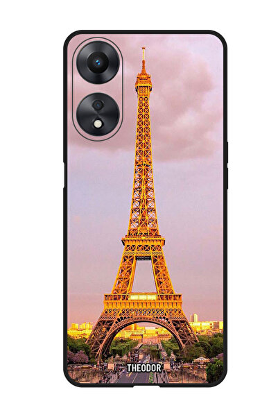 Theodor جراب واقٍ مضاد للخدش والصدمات لهاتف Oppo A1 5G برج إيفل