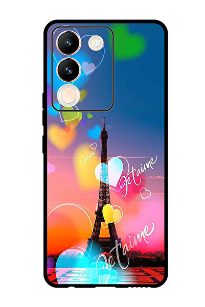 Theodor جراب واقٍ مضاد للخدش والصدمات لهاتف Vivo Y200 Love Paris