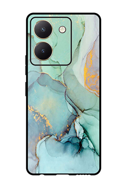 Theodor جراب واقٍ مضاد للخدش والصدمات لهاتف Vivo Y27s مع خطوط الشقوق